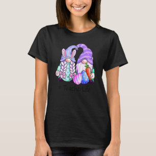Love Teacher Life Easter Gnome Egg Hunting Basket T-Shirt