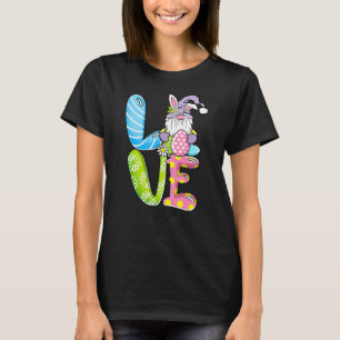 Love Teacher Life Easter Gnome Egg Hunting Basket  T-Shirt