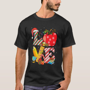 Love Teacher Math Christmas Teacher Life Matching T-Shirt