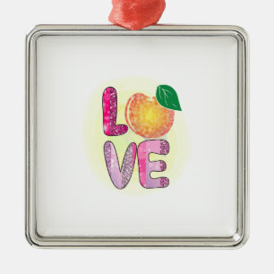Love Teacher Metal Ornament