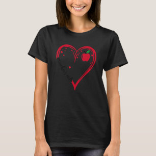 Love Teacher S Aide Life Apple Heart Teacher Appre T-Shirt