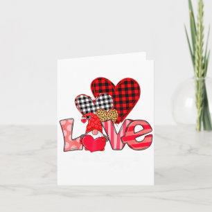 Love Teacher Squad Gnome Hearts Valentines Gnome T Card
