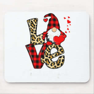 Love Teacher Squad Gnome Hearts Valentines Gnome T Mouse Pad