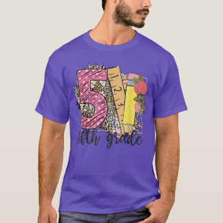 Love Teaching Fifth Grade Back To School Teacher K T-Shirt