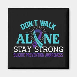 Love Teal Purple Ribbon Suicide Prevention Awarene Magnet