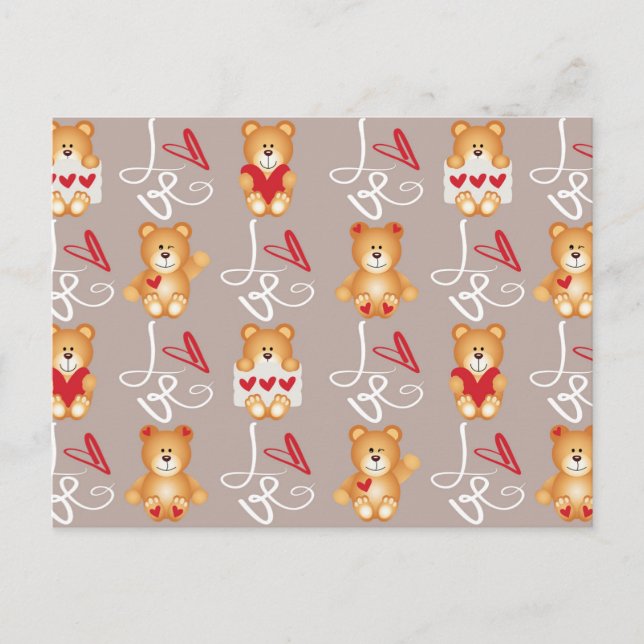 Love Teddy Bear Postcard (Front)