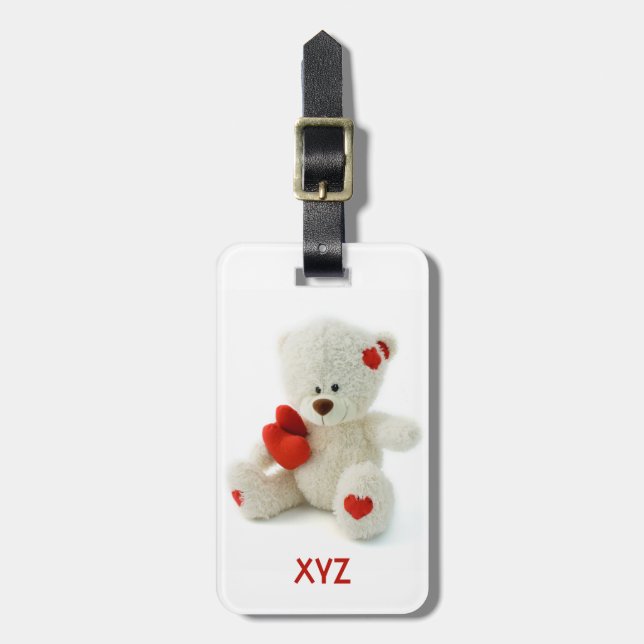 Love Teddy custom luggage tag (Front Vertical)