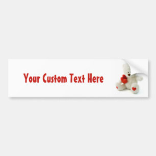 Love Teddy Valentine custom bumpersticker Bumper Sticker