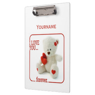 Love Teddy Valentine custom clipboard
