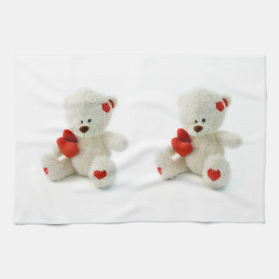 Love Teddy Valentine custom hand towel