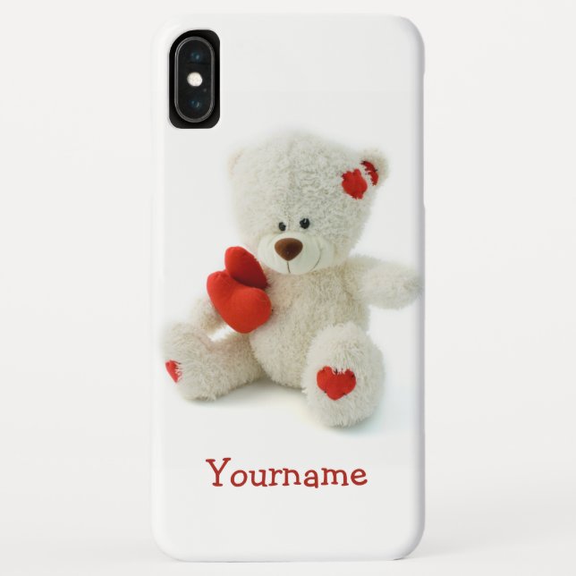 Love Teddy Valentine custom name cases (Back)