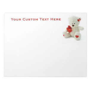 Love Teddy Valentine custom notepad