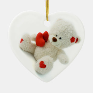 Love Teddy Valentine custom ornaments