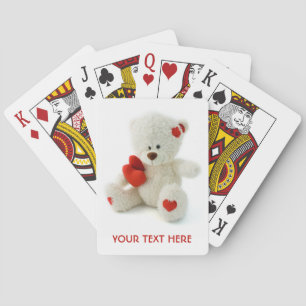 Love Teddy Valentine custom playing cards
