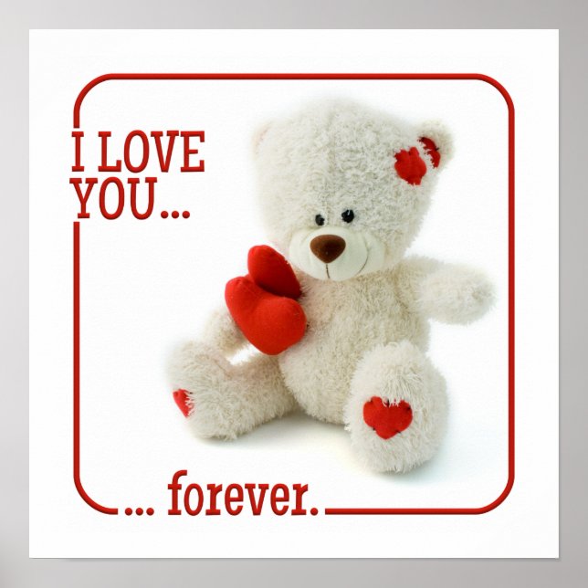 Love Teddy Valentine custom poster (Front)