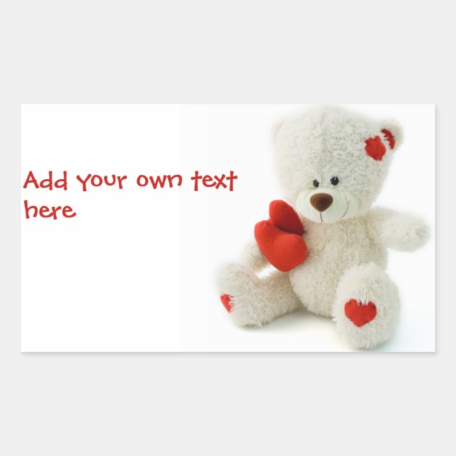 Love Teddy Valentine custom stickers (Front)