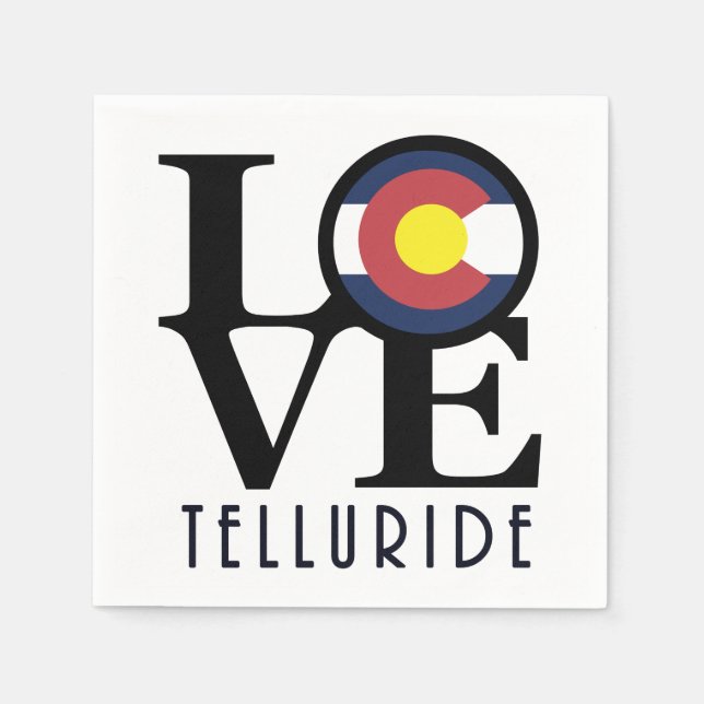 LOVE Telluride Colorado Napkin (Front)