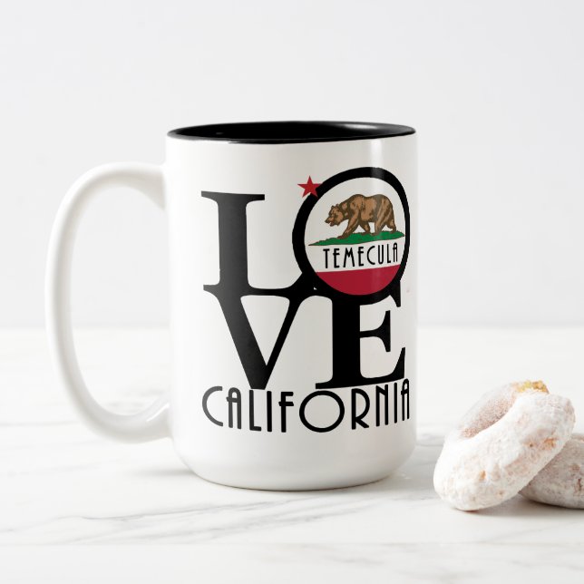 LOVE Temecula 15oz Two-Tone Coffee Mug (With Donut)