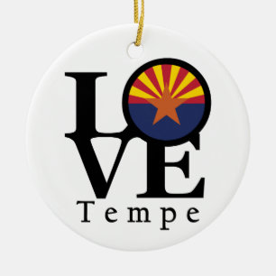 LOVE Tempe AZ Ceramic Ornament