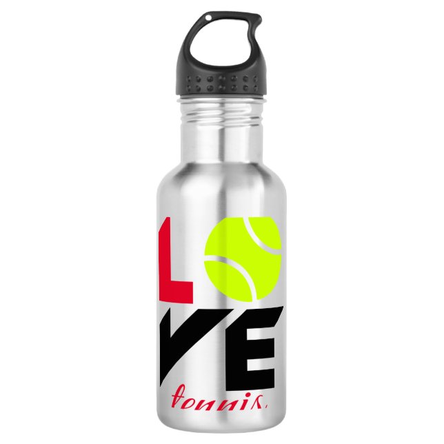 Love tennis 710 ml water bottle (Front)