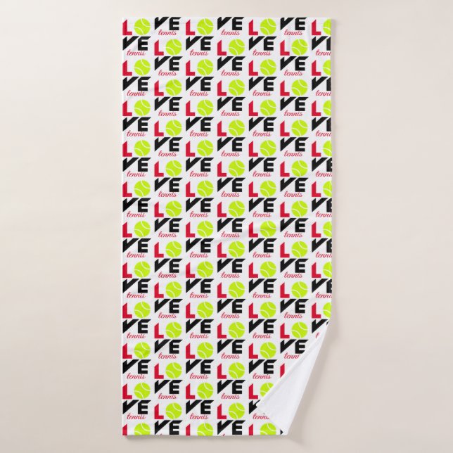 Love tennis bath towel (Bath Towel)