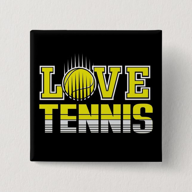 Love Tennis   Button (Front)