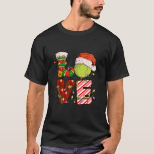 Love Tennis Christmas Tennis Player Xmas Party Lon T-Shirt
