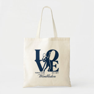 Love Tennis Club Wimbledon Est 1877 Tote Bag
