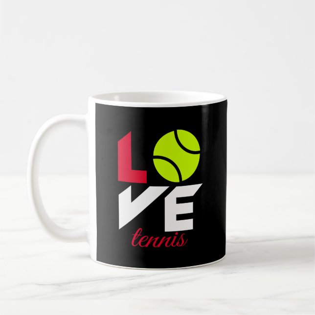 Love tennis coffee mug (Left)