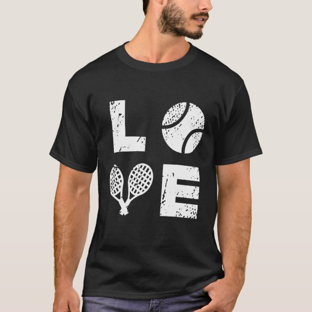 Love Tennis  Cool Tennis Gear For Tennis Player Co T-Shirt (Front)