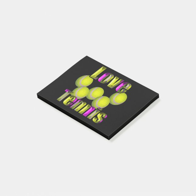 Love Tennis Design, Post-it Notes (Angled)