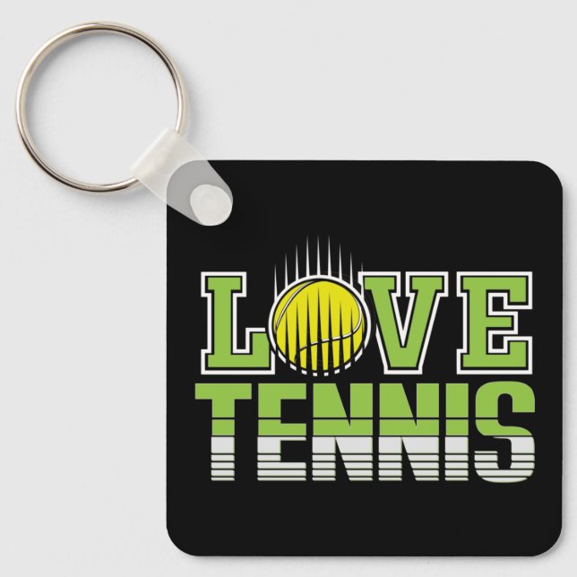 Love Tennis  Key Ring (Front)
