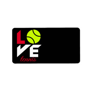 Love tennis label