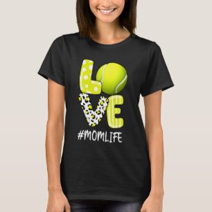 Love Tennis Mum Life Player With Leopard T-Shirt