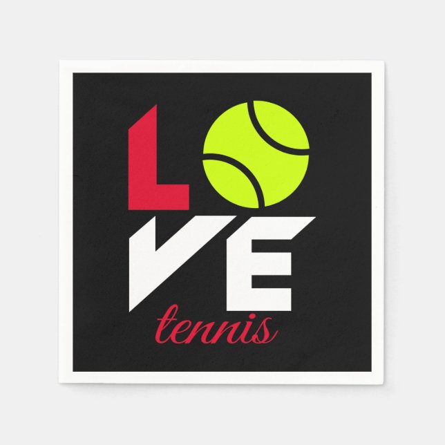 Love tennis napkin (Front)