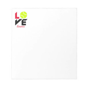 Love tennis notepad