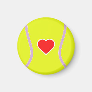 Love tennis - Sport ball with heart Magnet