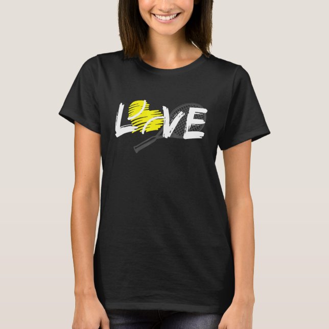 Love Tennis Trainer Player Coach Racket Sport Ball T-Shirt (Front)