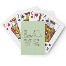 Love Tent Camping Playing Cards