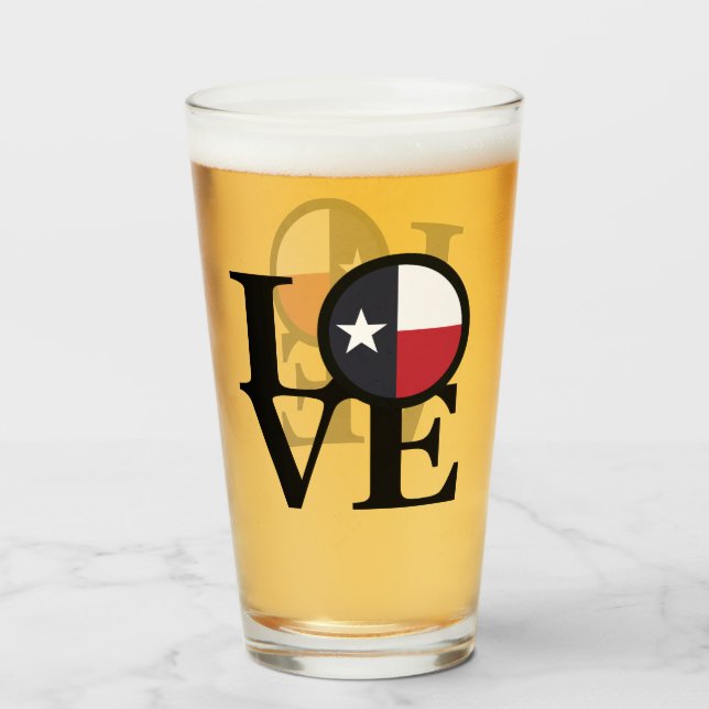 LOVE Texas Glass (Front Filled)
