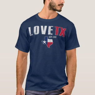 Love Texas TX Texan Retro Fade T-Shirt