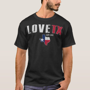 Love Texas TX Texan Retro Fade T-Shirt