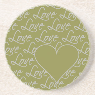 Love Text coaster, customise Coaster