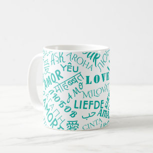Love Text Coffee Mug Choose Colour