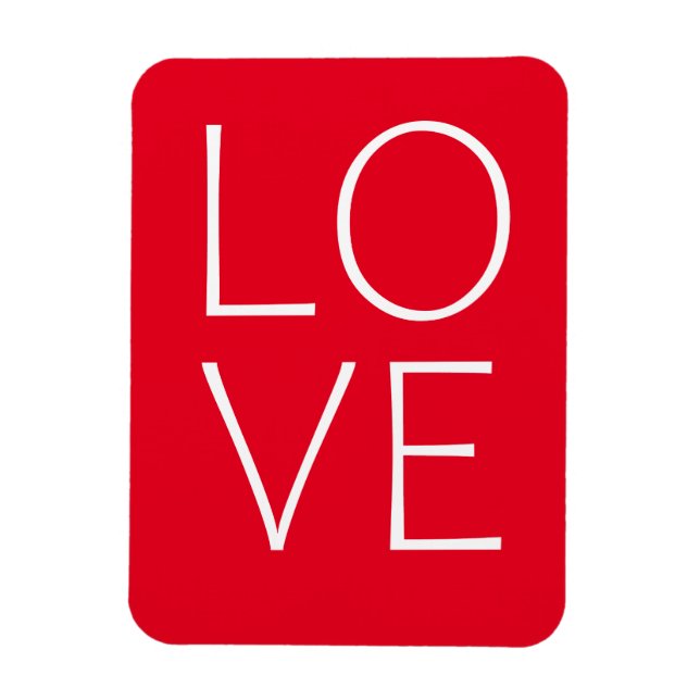 Love text design magnet (Vertical)