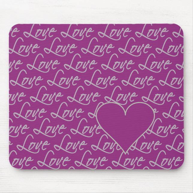 Love Text mousepad, customise Mouse Pad (Front)