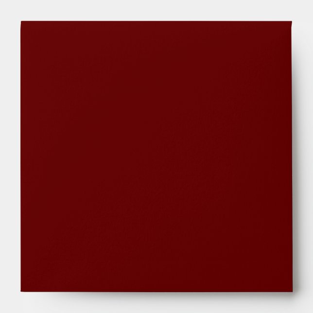 Love Text Personalised Square Envelopes in Merlot (Front)