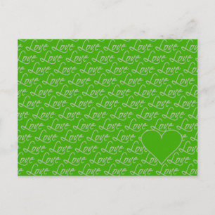 Love Text postcard, customise Postcard