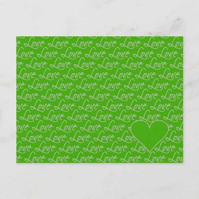 Love Text postcard, customise Postcard (Front)