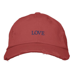 Love Text Printed Cotton Bride Groom Wedding-Hat Embroidered Hat